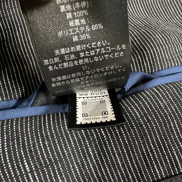 Ted Baker NWT Maver Fine Striped Linen Double Breasted Blazer Size 4 Large Gray - Picture 8 of 11